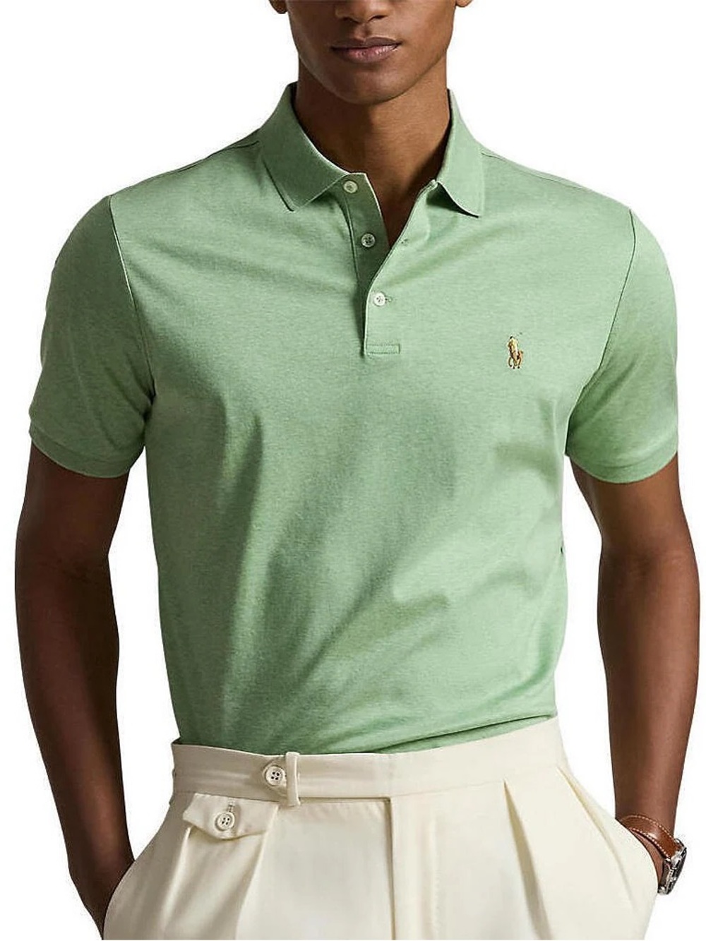 Polo Ralph Lauren Custom Slim Fit Soft 100% Cotton Short Sleeve Polo Shirt